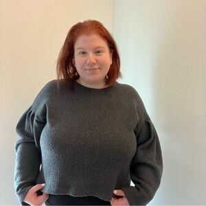 Gray Cropped Primark Sweater - Large